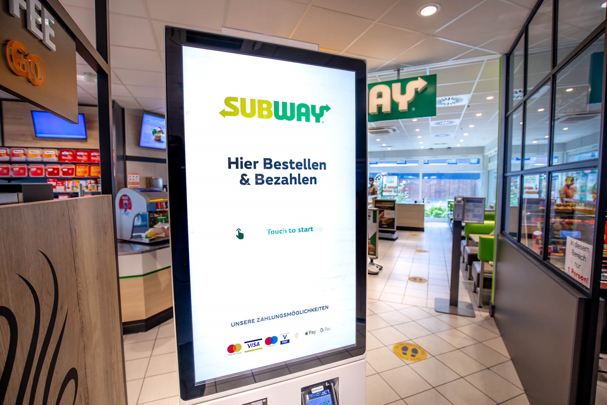 Order kiosk at Subway Germany